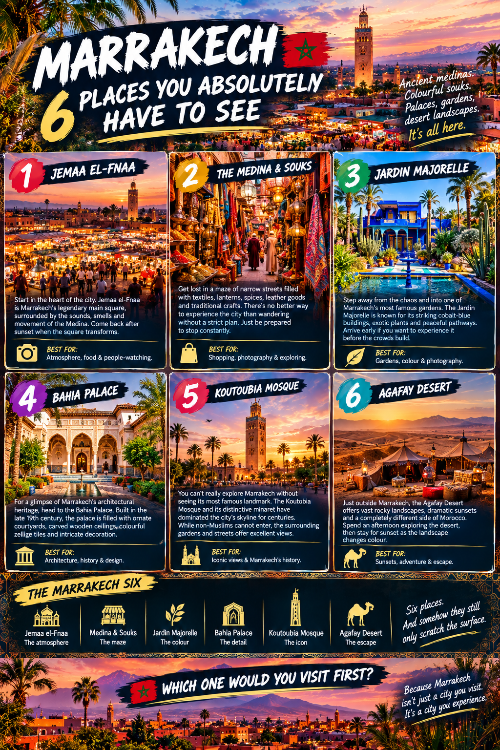 MARRAKECH 🕌  — 6 PLACES YOU ABSOLUTELY HAVE TO SEE