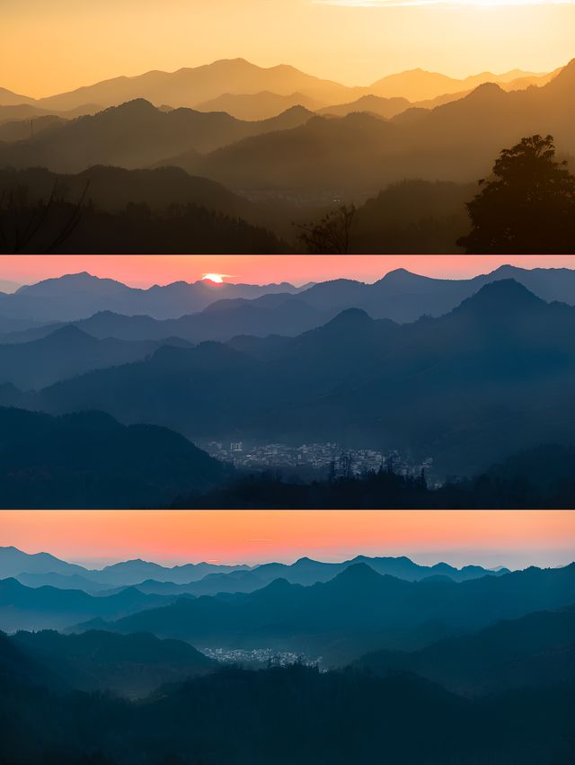 皖南版千里江山圖，飄在雲端的古村
