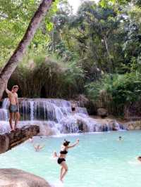 Kuangsi Waterfalls most adventurous experience❤️