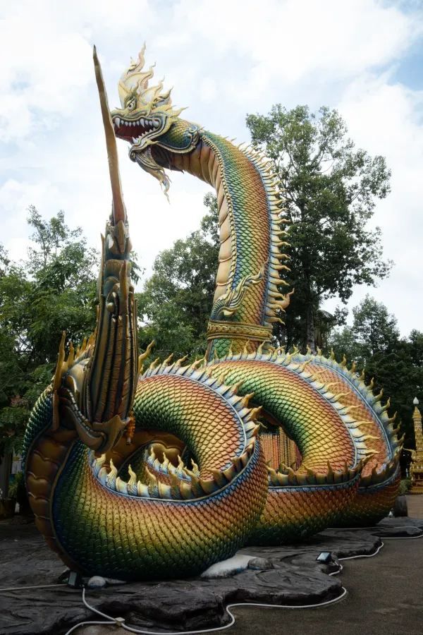 泰國最美寺廟之一🐉罕見的雌雄娜迦