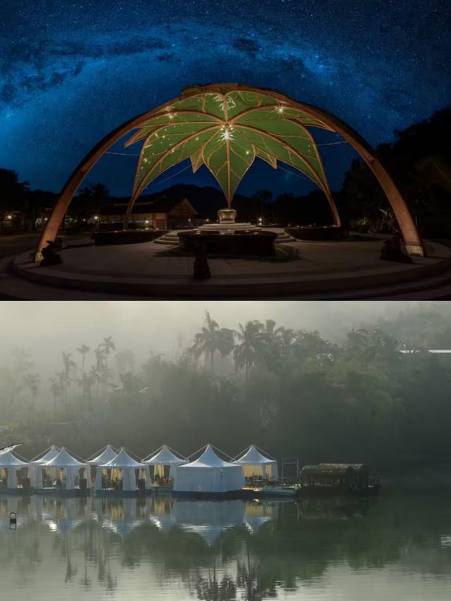 老媽說這是她住過最滿意的酒店 中式建築夜景觀賞