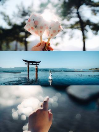 A dreamy giant torii gate that can only be seen at low tide, straight out of a romantic movie!