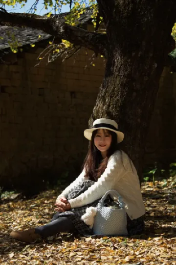 계림 깊은 가을 하늘의 절정, 이곳에서 사진 찍기 정말 최고예요