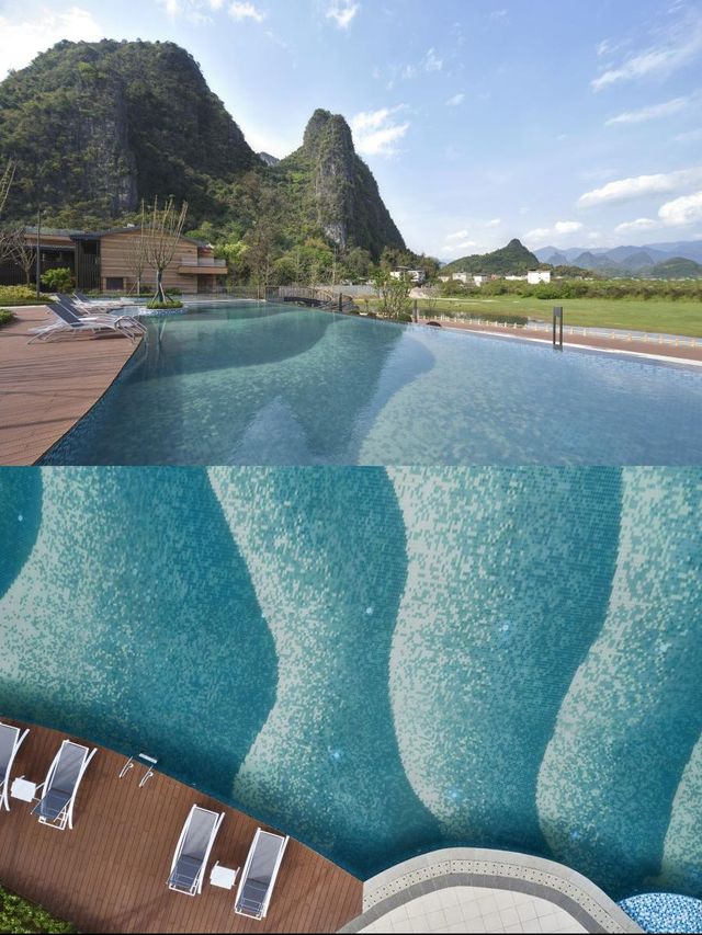 陽朔希爾頓，躺平看山超爽！