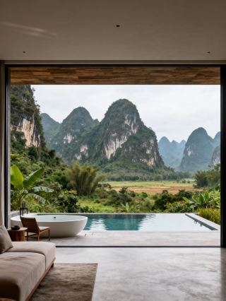 22℃の暖かい冬の親子旅行！カルストの山水秘境に出会う