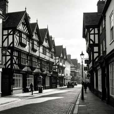 イギリス｜チェスター Chester｜2000年のローマ城壁＋白黒のチューダー