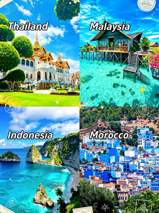 4-country dream trip bucket list | See the world's beauty, from Southeast Asian vibrancy to North African fairy tales