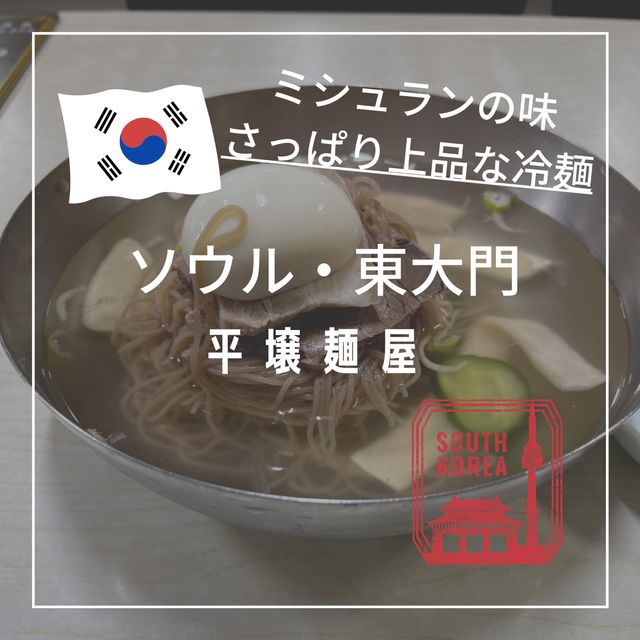 【韓国ソウル・東大門】ミシュランに選ばれた本場の冷麺「平壌麺屋」