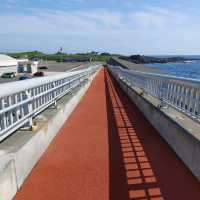 天気がいいと礼文が見える！海風が気持ちいい利尻沓形港展望施設