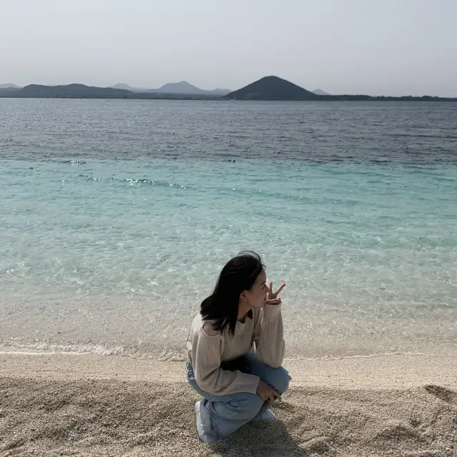 투명한 제주 우도 서빈백사🌊✨