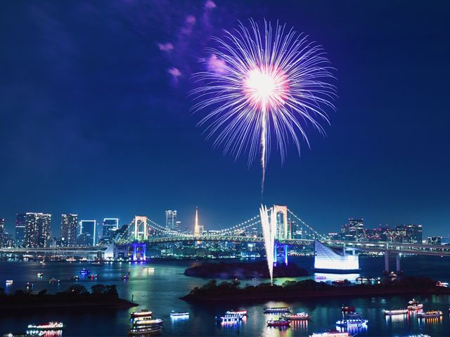台場煙火Hilton hotel