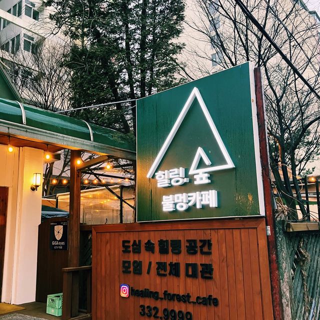 용인 도심 한복판에서 즐기는 불멍~ 힐링숲 불멍카페🔥⛺️