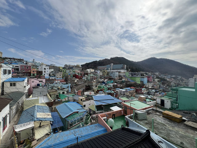 韓國釜山景點|甘川洞文化村，彩色房子造景太美了~