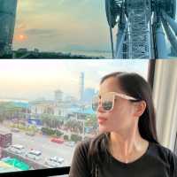 Ferris wheel adventures at sunset, best bet yet! 🌇🎡