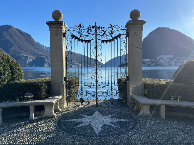 Stroll along the promenade of Lake Lugano in Switzerland