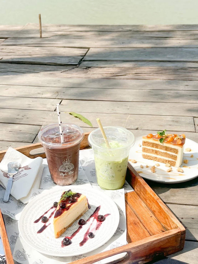 ร้านคาเฟ่ริมน้ำแม่กลอง 🌿🌳 High River Café