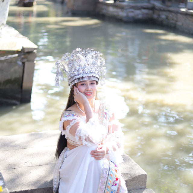 แต่งชุดจีนที่เมือง zhujiajiao ชานเมืองเซี่ยงไฮ้