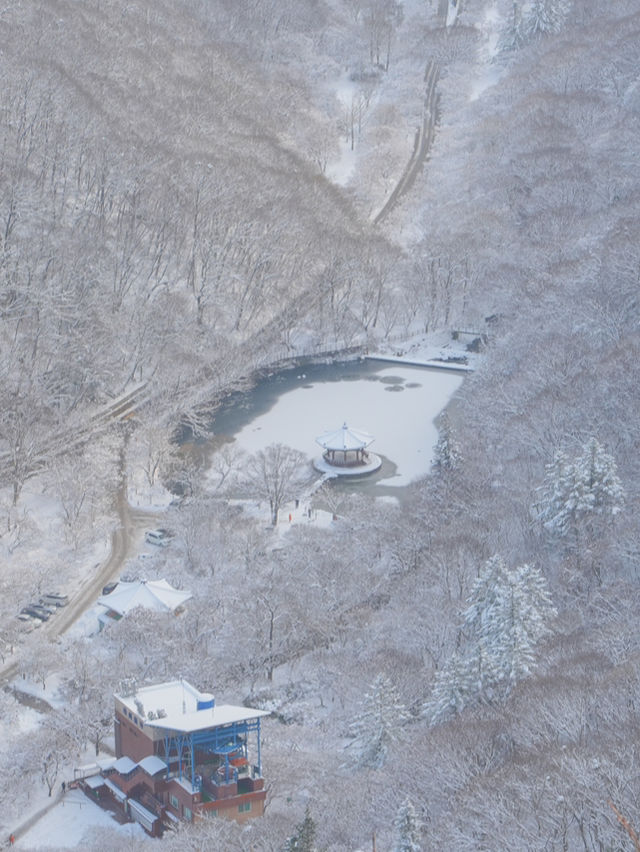 진짜 등산 1도 없이 만날 수 있는 눈 내린 겨울 설산🏔️❄