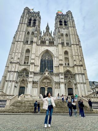 Brussels' Beautiful Stained Glass Cathedral