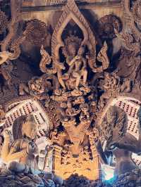 The Sanctuary of Truth in Pattaya, Thailand, is an impressive structure