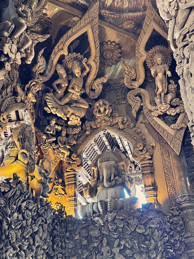 The Sanctuary of Truth in Pattaya, Thailand, is an impressive structure