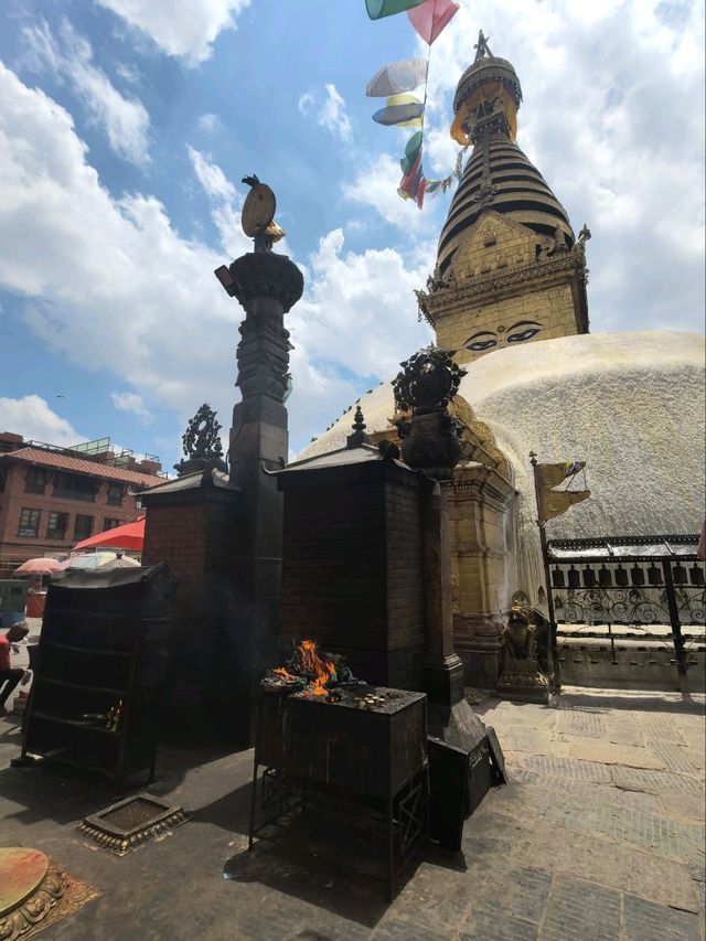 Monkey Temple, The Giant Dome famous stupa in Kathmandu