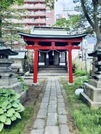 A serene and historic Shinto shrine located near Aomori Bay