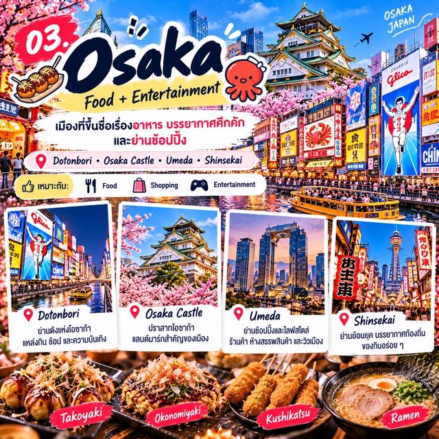🇯🇵 ญี่ปุ่นครั้งแรก ควรเที่ยวเมืองไหน?