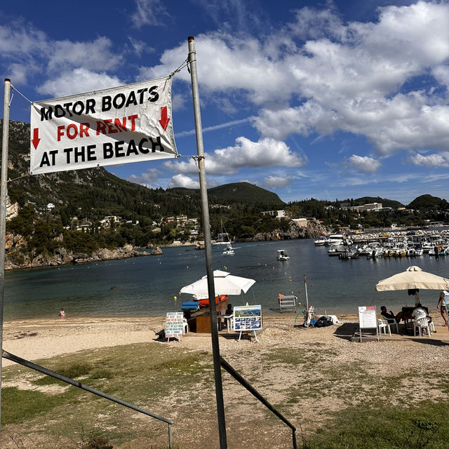 Self drive a boat at this Greek island bay!