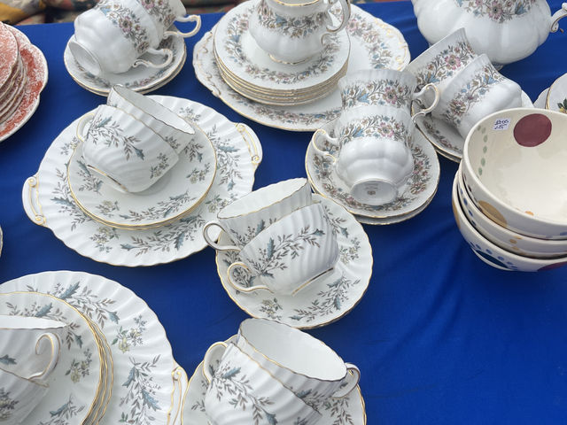 Many options of antique furniture, homeware in Sunbury antique market