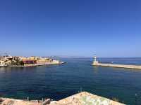 Charm of old waterfront promenade in Chania