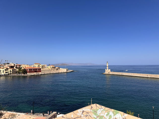Charm of old waterfront promenade in Chania Charm of old waterfront promenade in Chania