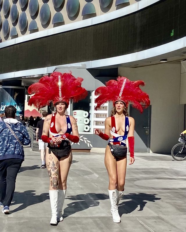 Walk along the Las Vegas Boulevard.