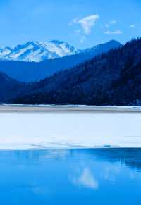 冰雪世界，純淨之美，照片無法告訴你在然烏湖看到的美