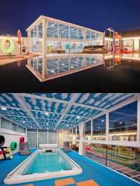 京郊延慶超贊親子泳池民宿玻璃陽光房室內泳池溫泉