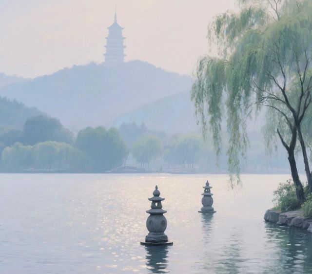 邂逅西湖：柳綠花繁間的浪漫踱步