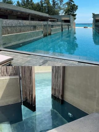 One room, one pool, one private hot spring, steps away from the beach
