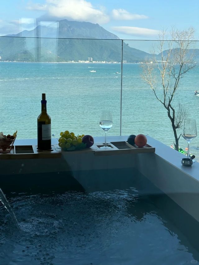 深圳看得見山的私湯海景房