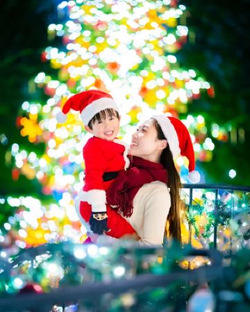 Christmas Time with Kids Under the Tree