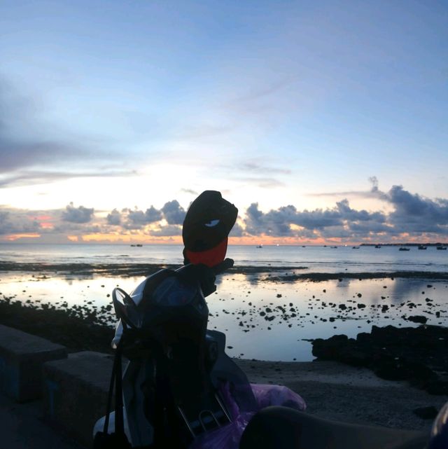 Amazing sunset on Ly Son island