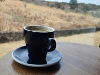 Taking a break at Forestella in Jeju
