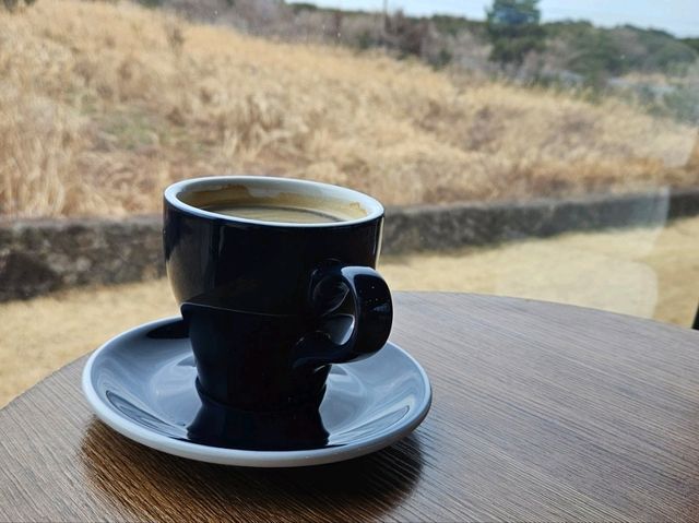 Taking a break at Forestella in Jeju