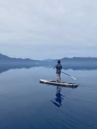 日本で最も深い湖、田沢湖で絶景のSup体験