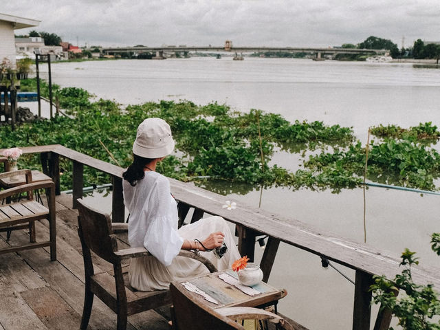 คาเฟ่เก่าแก่ vibe ดีริมแม่น้ำเจ้าพระยาปทุมธานี 🌿💚