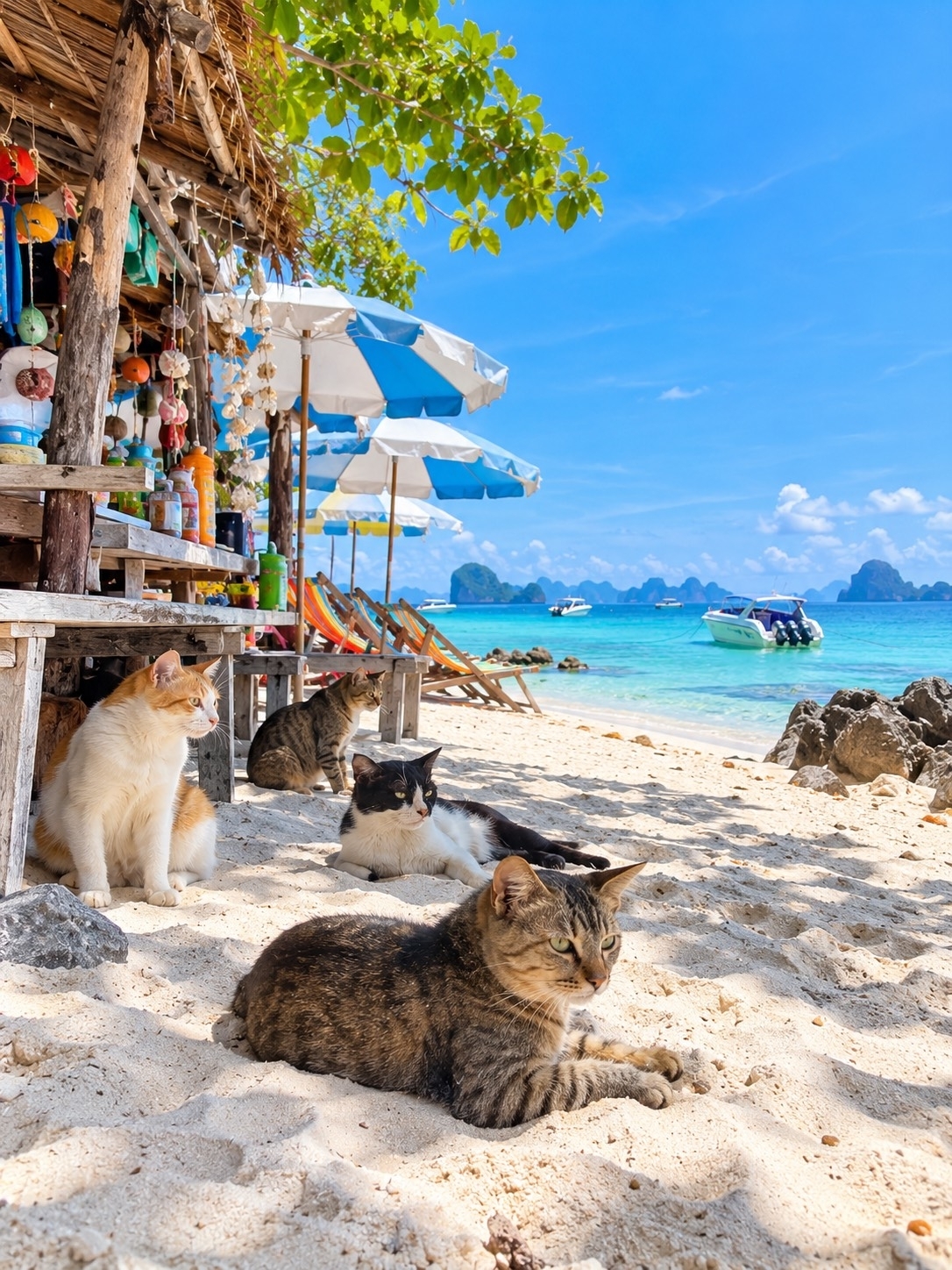 🐱🏝️ Koh Khai Maew (Cat Island), Phuket: Crystal clear waters, white sand beaches, and adorable cats – a perfect seaside getaway! 💙🐾

Looking for a short beach trip near Phuket? Try Koh Khai Maew, a popular destination with crystal-clear turquoise waters, white sandy beaches, and a vibrant atmosphere perfect for relaxation. A highlight many love is the array of cats you can find on the island, adding an extra touch of cuteness to your beach trip. 🐈🌊

This place is ideal for a day trip by boat, perfect for swimming, taking photos on the beach, and admiring the beauty of the Andaman Sea. If you're both a beach lover and a cat lover, you're guaranteed to smile non-stop! But remember to treat the cats gently, don't feed them without permission, and help keep the island clean. 🌿📸

📍 Location: Koh Khai, Phang Nga Province. Accessible from Phuket by tourist boat.

#KohKhaiMaew #KohKhai #PhuketTrip #PhangNgaTrip #CatLover #AdorableCats #AndamanSea #BlueSea #BeachTrip #TravelReview #ThailandTravel #AmazingThailand #Tripcom #Trip #Travel
