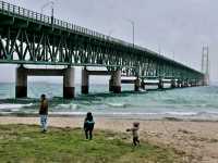 The only park where you can take a scenic stroll under the famous Mackinac Bridge