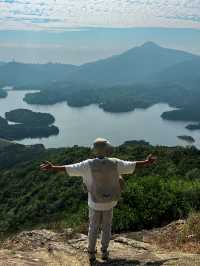 終於爬山了這個深圳版“千島湖”，就是有點廢腿