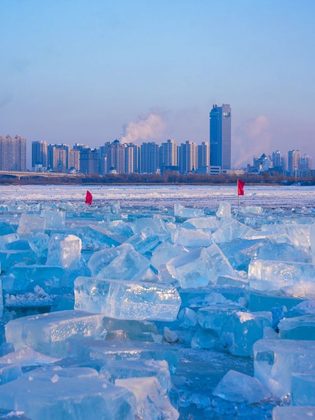 真不是冰島！這裡是獨屬於哈爾濱的鑽石海