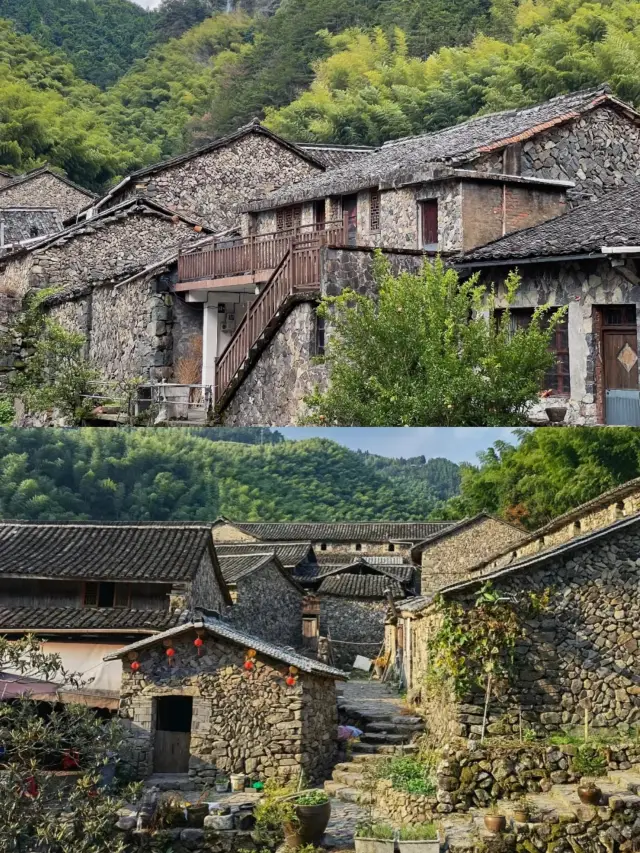 The first stone village in Jiangnan! Jinyun Rock Bottom Stone Village! Small bridges and flowing water homes