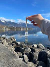 瑞士Vevey湖畔的神秘叉子：藝術與自然的奇妙融合
